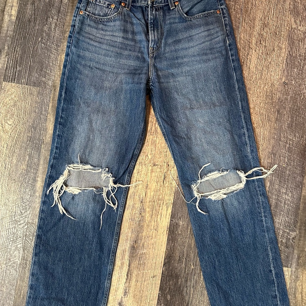 Levi's Women's Distressed Blue Jeans